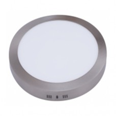 Downlight LED de color níquel (plata) y superficie redondo: 18W, 4000K, 1425LM